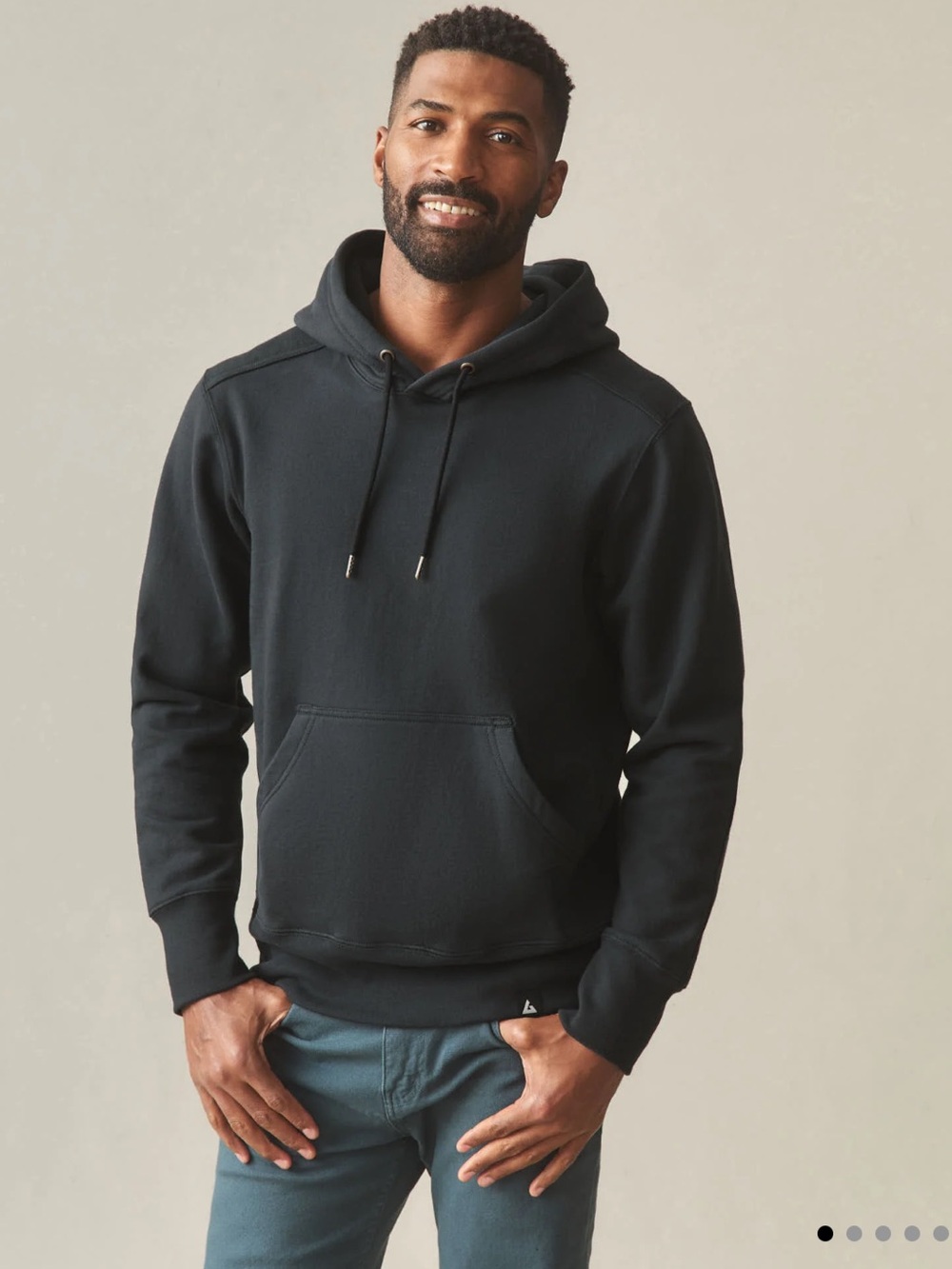 American Giant Mens Classic Pullover Hoodie Sweatshirt fleece black medium - Picture 2 of 11